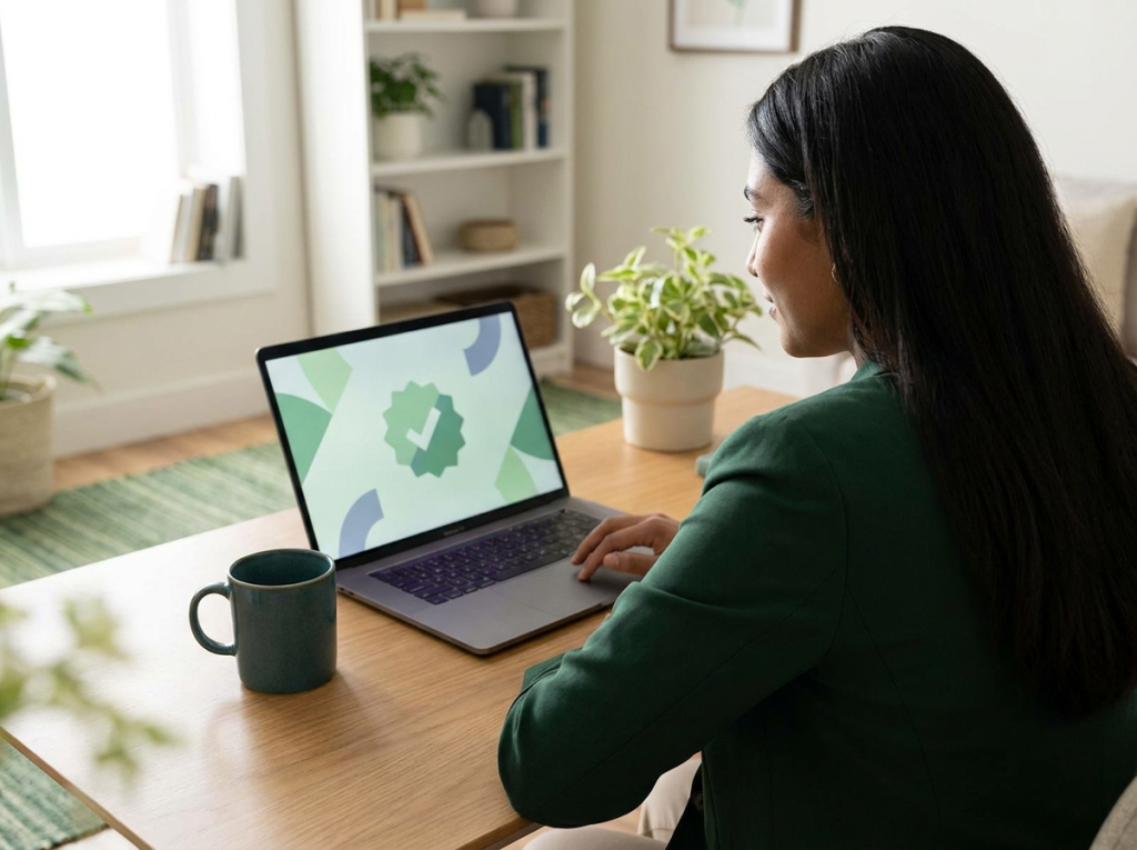 Practitioner viewing verified board certification credentials online